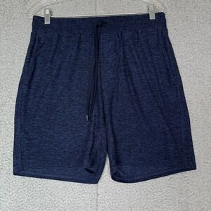 Outdoor Voices Mens All Day Shorts Navy Blue Space Dye Heathered Size Medium